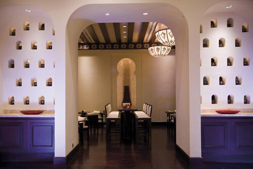 Restaurant and bar area at the Movenpick Hotel Ibn Battuta Gate