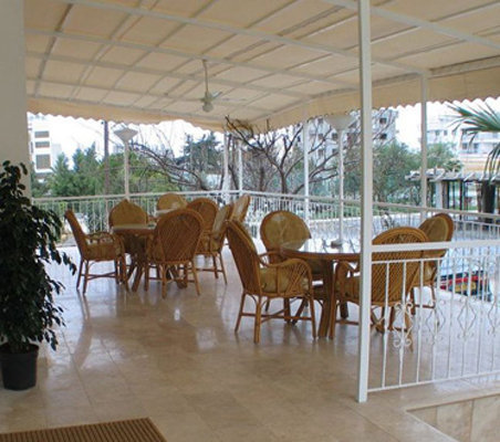 Terrace area at the Sammys Hotel