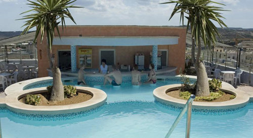 Pool area at the Sunflower Hotel