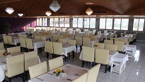 Restaurant area at the LA Hotel and Resort
