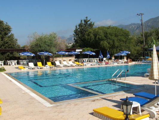 Pool area at the Santoria Holiday Village