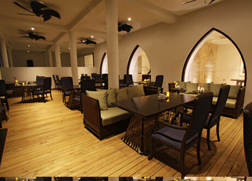 Restaurant area at the Arkin Palm Beach Hotel