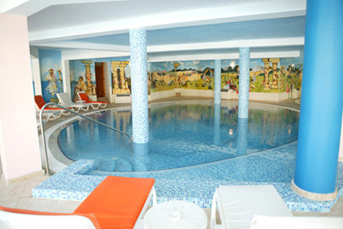 Indoor pool at the LA Hotel and Resort