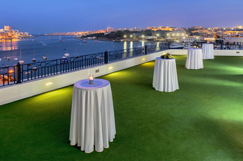 Terrace bar at the Waterfront Hotel