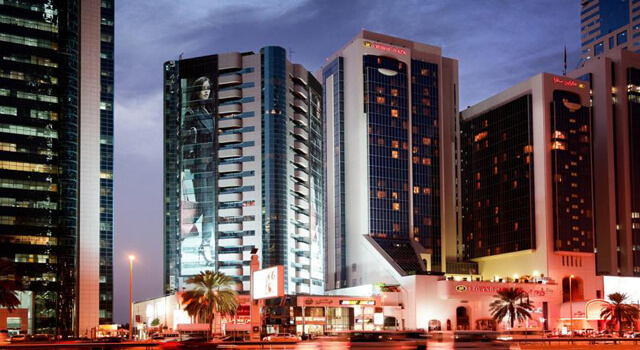 Hotel Entrance at the Crowne Plaza Dubai