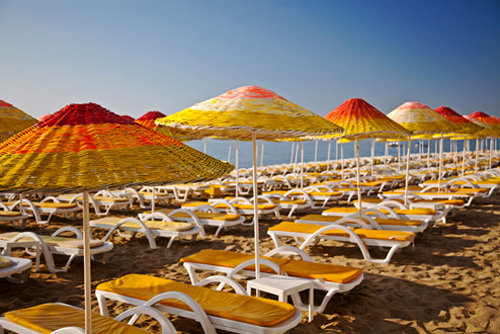 Beach area at the Salamis Bay Conti Resort Hotel