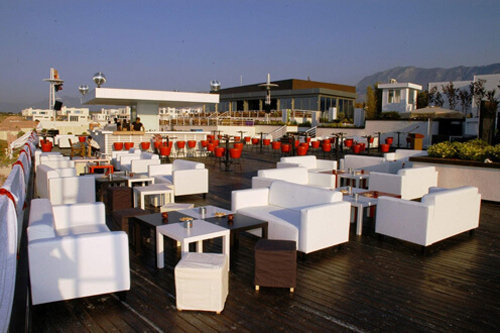 Terrace bar at the Malpas Hotel and Casino