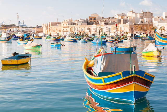 Colorful boats of Malta